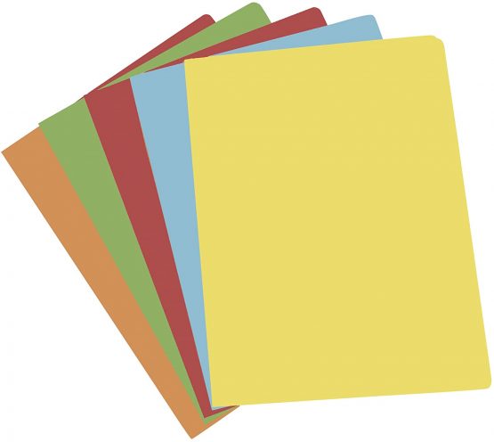 Elba Gio A4 Simple Document Folders, Pack of 50, Multi-Colour
