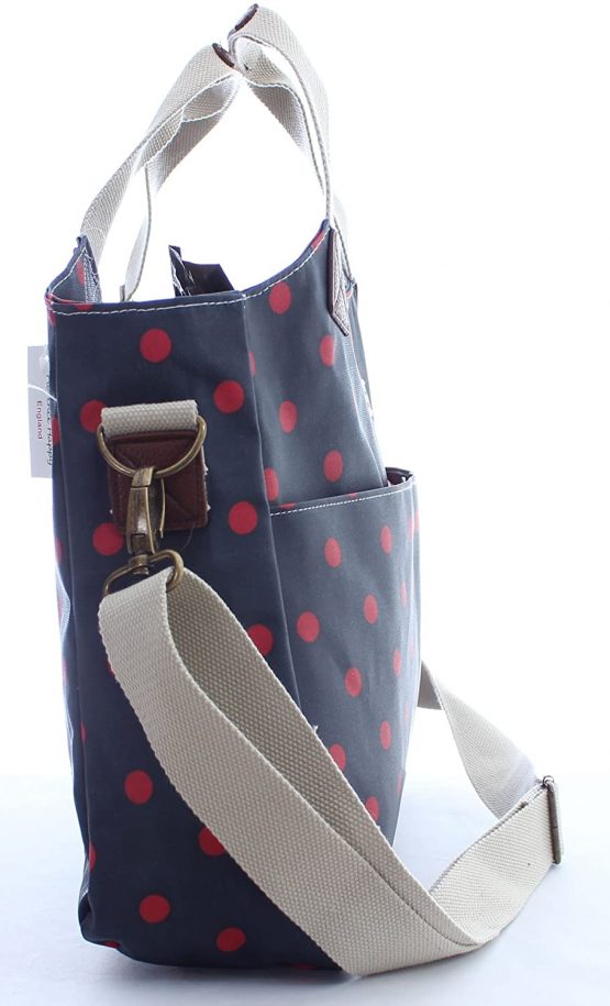 Ladies Oilcloth Business Laptop Bag Case Handbag Floral Polka Dot - Image 3