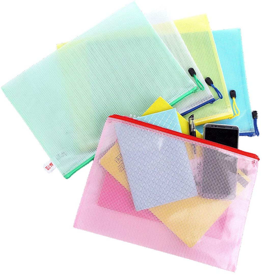 10 Pcs Plastic Wallets A4 File Folder Document Zipper Bags A4 Zip Bag ...