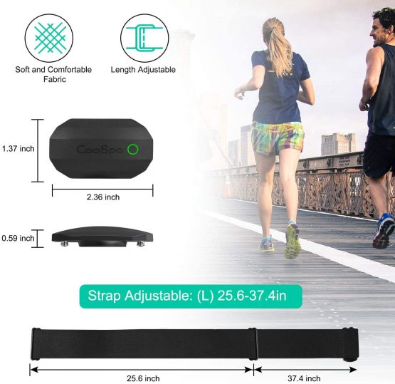 CooSpo Heart Rate Monitor Bluetooth ANT+ with Chest Strap for Running Cycling Gym and other Sports - Image 2