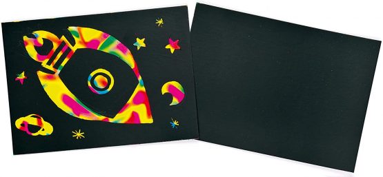 Baker Ross EV571 Scratch Art Doodle Sheets 21cm x 15cm Children's Drawing & Design Activities (Pack of 8) - Image 4