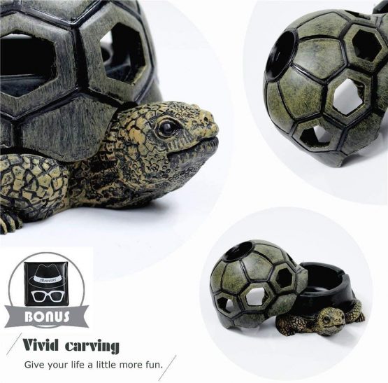 Grovind Turtle Ashtray for Cigarettes, Creative Turtle Ashtray Hand Craft Decoration for Home Office Patio - Image 2