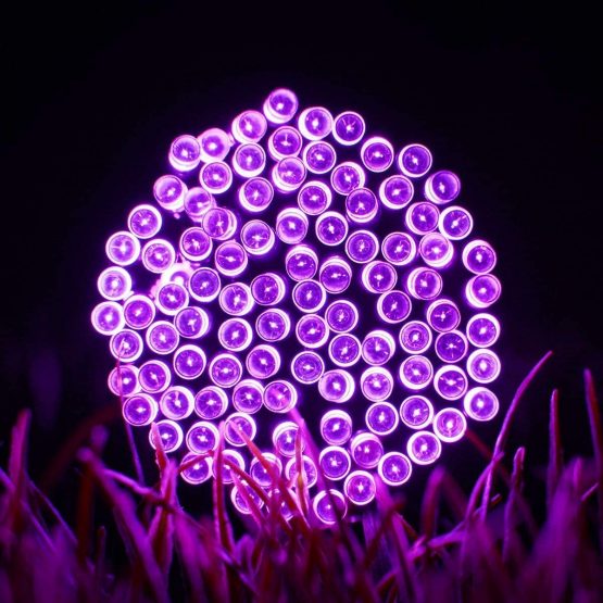 Tuokay Solar Fairy Lights, Waterproof 72ft 22m 200 LED 8 Twinkling Modes Garden Lights, Outdoor Lighting Decorative String Lights for Gazebo, Patio Lawn, Yard, Fence, Wedding Ornament (Purple) - Image 4