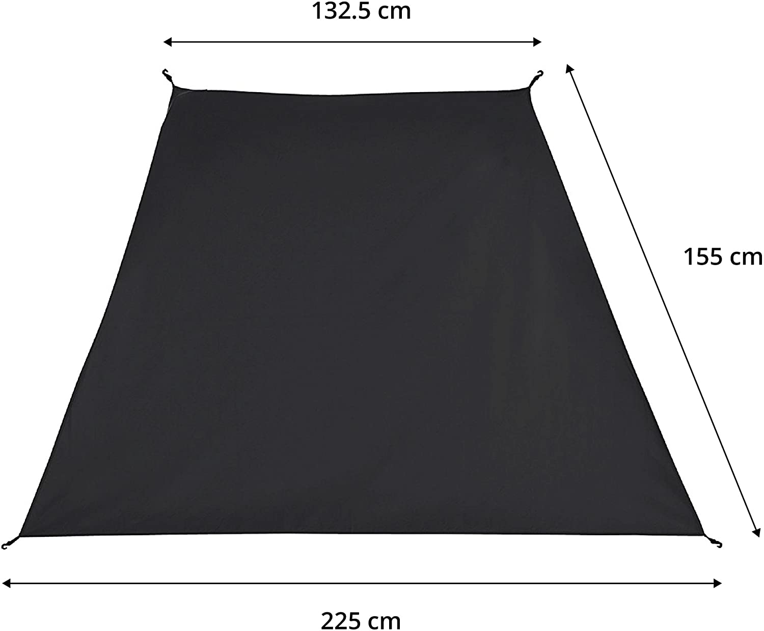 Lumaland outdoor pavillon, garden tent, camping party tent, sturdy, 1x Sidewall | Black, approx.250 cm x 250 cm x 190 cm - Image 3