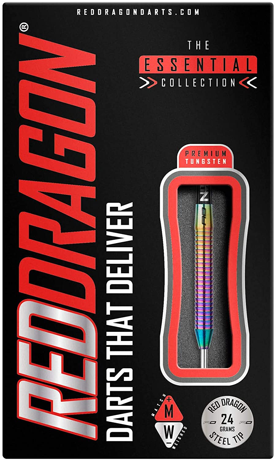 RED DRAGON Razor Edge Spectron 24g - Tungsten professional steel darts Set including flights and shafts, Colourful - Image 4