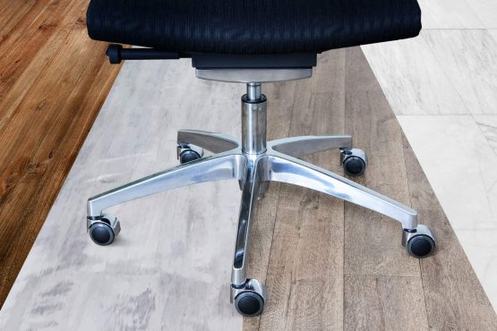hjh OFFICE, 619016, Castors, Wheels for office, executive chairs, ROLO LUX, black/silver, , Set of 5 x special design castors for hard floors 11 mm pin, 50 mm diameter wheel e.g. parquet, laminate, tile or stone floor, braked saftey, casters - Image 4