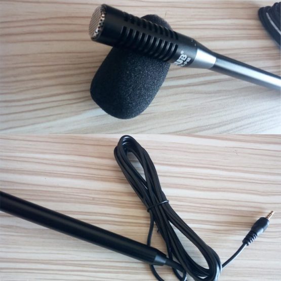 ChenFec Portable Omnidirectional Interview Microphone Recording Mic for iPhone 6s 7 7s iPad Air Pro Android Phones Directional handheld microfone Black - Image 2