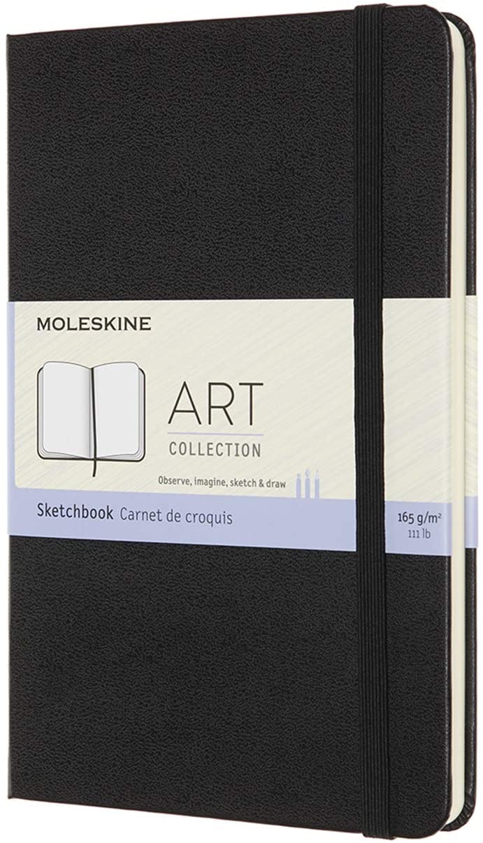 Moleskine Medium Size 11.5 x 18 cm Art Sketchbook, Sketchbook for Drawings Paper Suitable for Pencils Pastels