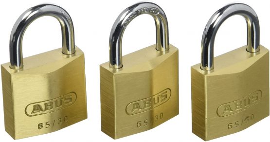 ABUS 65/30 Brass Padlock 30 mm Pack of 3 35118