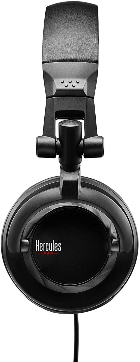 Hercules HDP DJ45: Closed-back headphones for DJs. Foldable, with pivoting earpieces and a 6.6-foot/2-meter cable - Image 4
