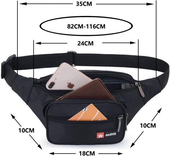 AirZyx Waterproof bumbags and fanny packs for women men hiking running travel dog wolking waist bag for women men waterproof for travel running hiking ladies girls boys kids child - Image 4