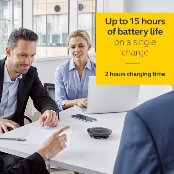 Jabra Speak 510 Speaker Phone - Unified Communications Certified Portable Conference Speaker with USB – Connect with Laptops, Smartphones and Tablets - Image 3