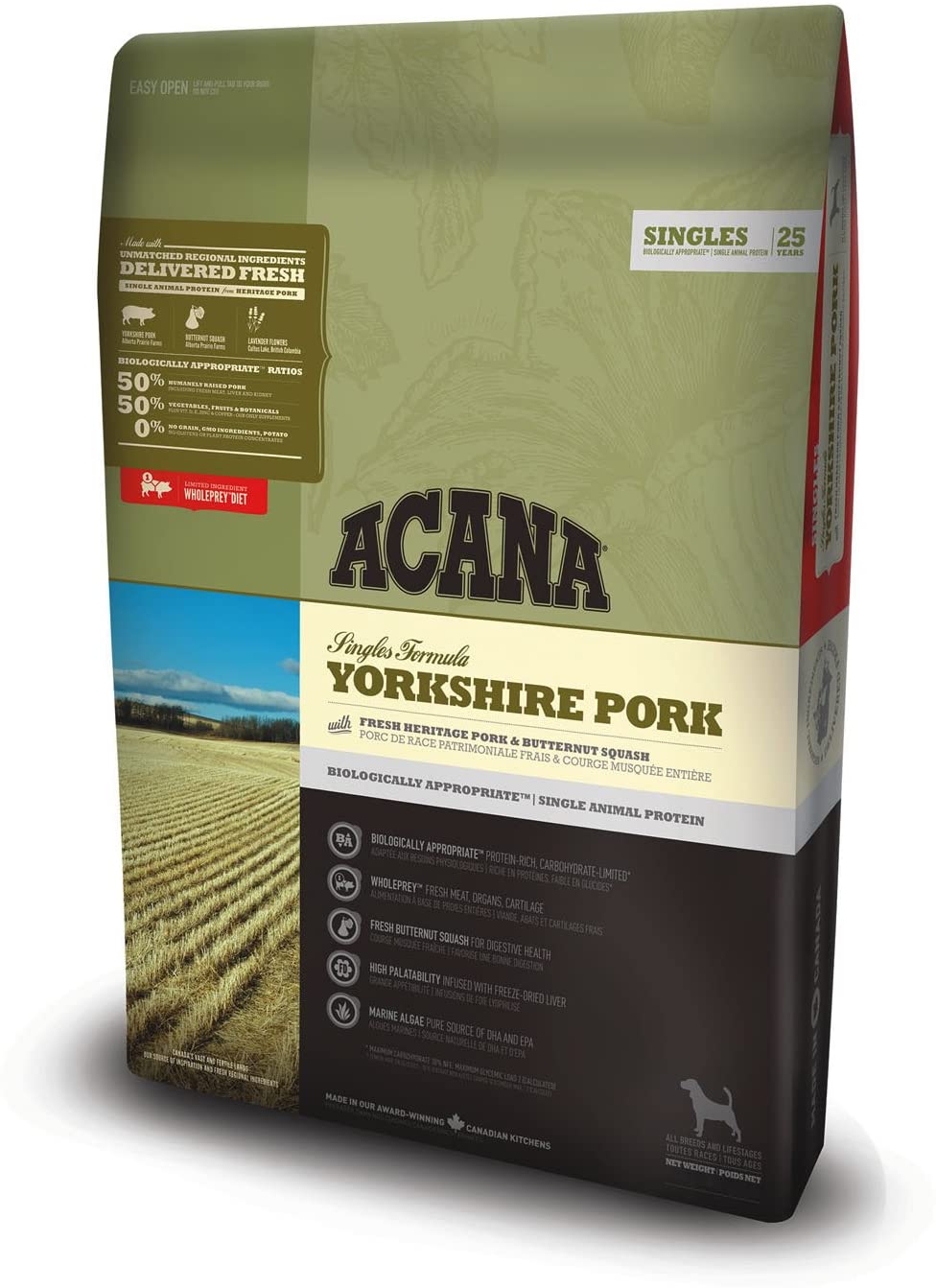 Acana Yorkshire Pork Dog Food, 11.4 kg, 11.4 kg (Pack of 1)