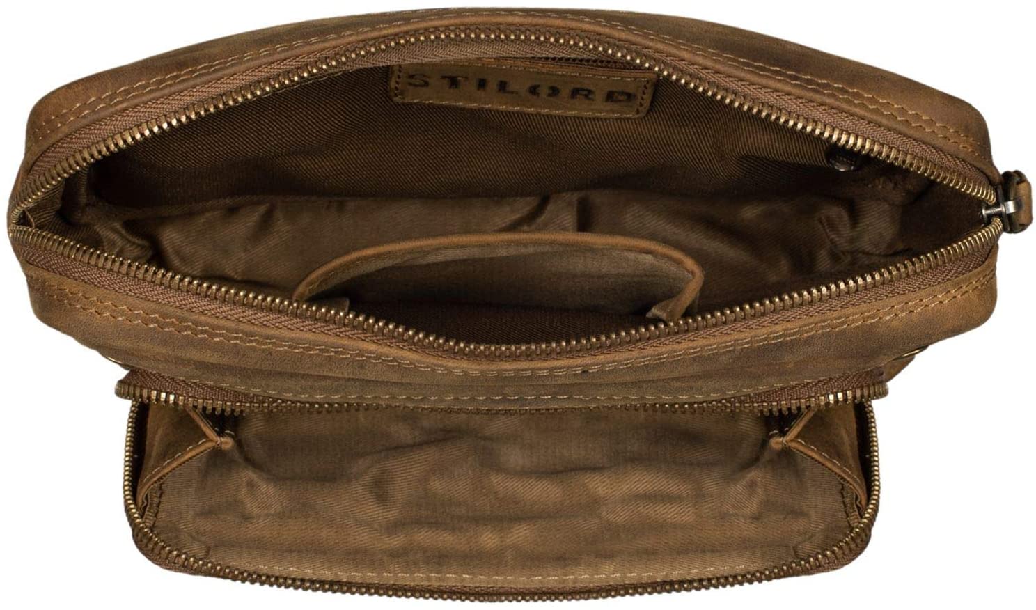 STILORD "Lou" Leather Belt Pouch Hip Bag Vintage Bum Bag for Men Women Bumbag for Jogging Festival Travel Dog Walking in Genuine Leather Colour:Middle Brown - Image 4