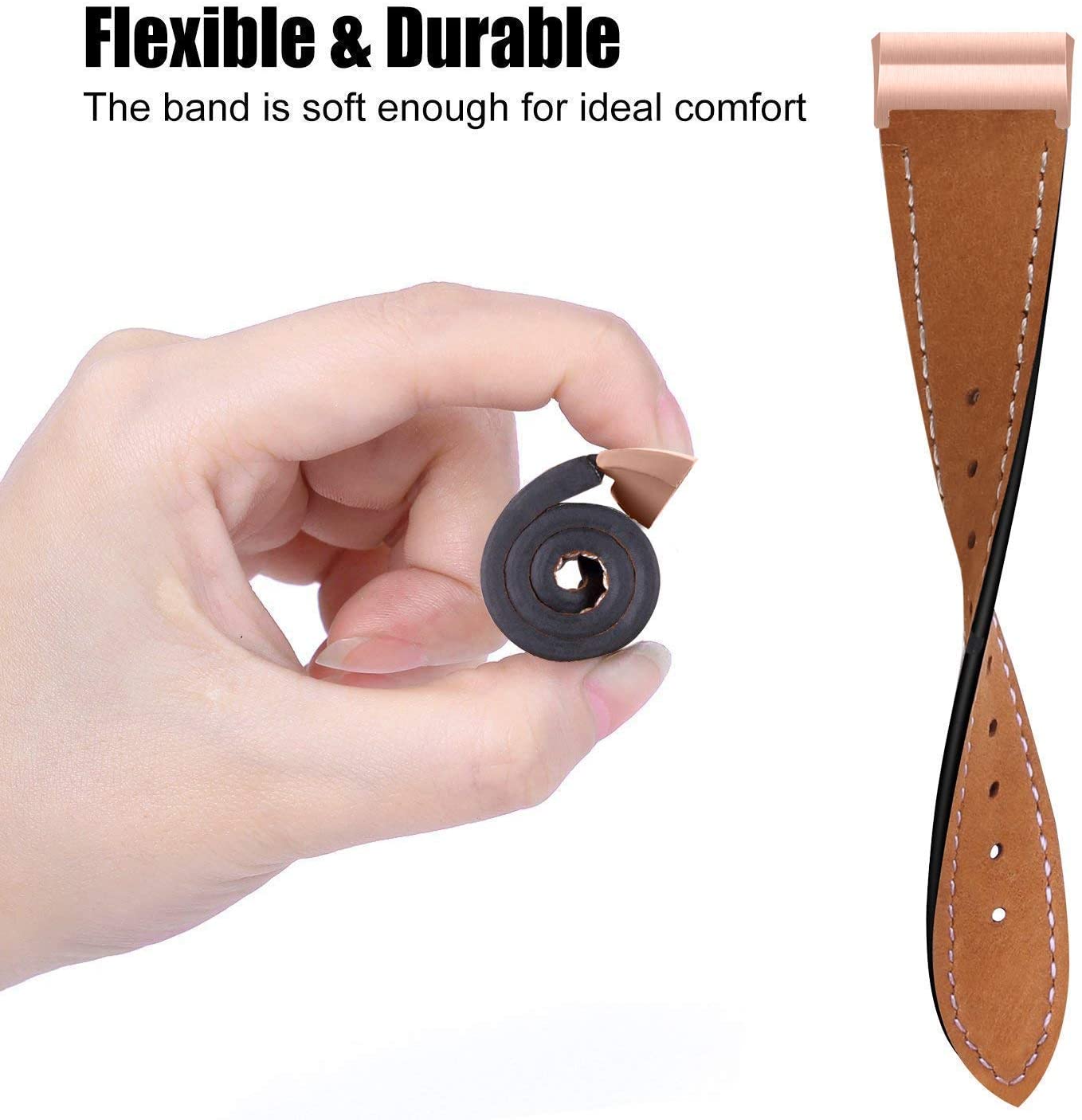 Mornex Strap Compatible with Charge 3/3 SE/Charge 4 Leather Strap - Image 4