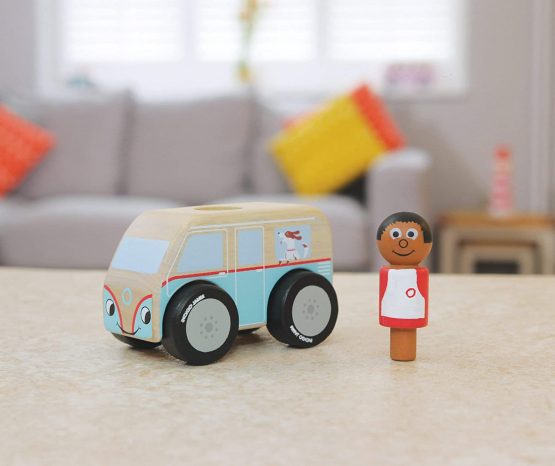 Indigo Jamm Mini Chunky Wooden vehicle toys for Ages 18 Months + (Mini Colin Campervan)| Play Vehicle Role Play Toy - Image 4
