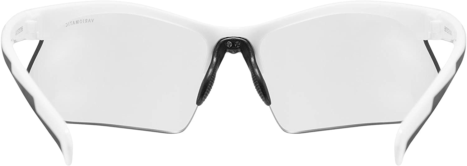 uvex Sportstyle 802 V - Sports Sunglasses for Men and Women - Self-Tinting Lenses - Anti-Fog Technology - White/Smoke - One Size - Image 4