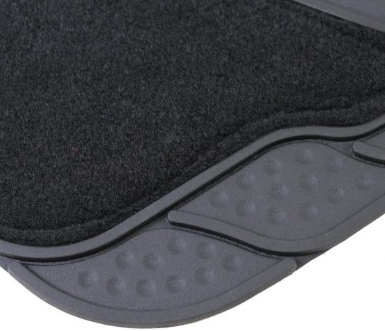 JVL 01-600 Rubber and Carpet Universal Car Mat Contour Luxury Set, 4 Pieces, Black - Image 3