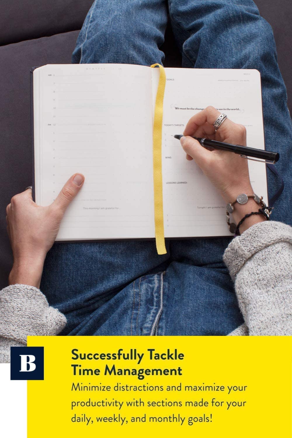 SELF Journal by BestSelf — Undated Daily, Weekly and Monthly Life Planner Organizer with Proven Productivity and Positivity System for Maximum Achievement and Goal Success — 5.75" x 8.5” Notebook - Image 3