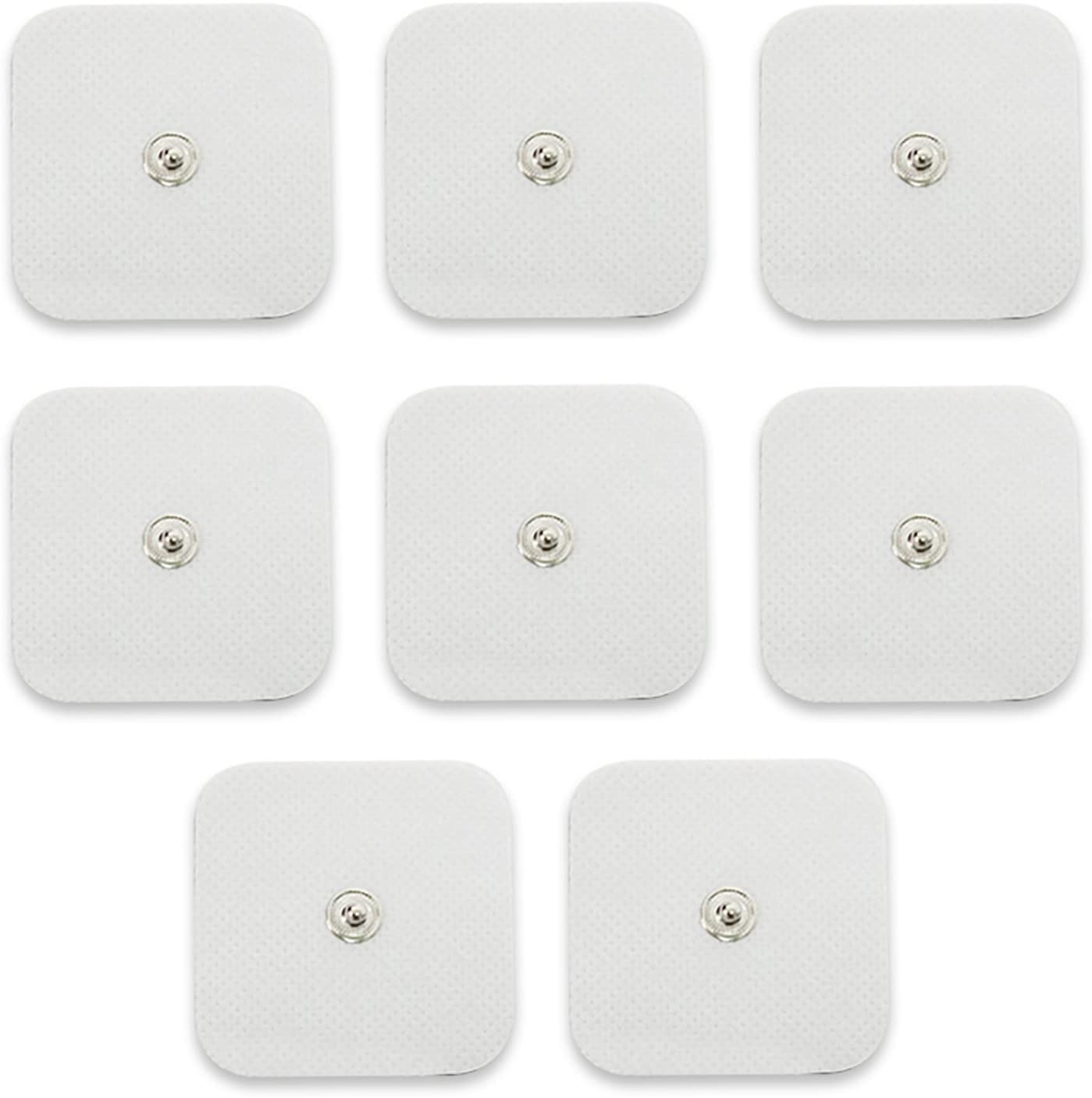 E-Cron Compatible TENS Pads, Electrodes 5 cm, Snap connection, Long Lasting, Self-Adhesive and Reusable Electrode Pads