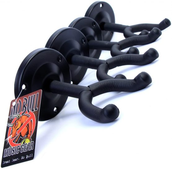 Guitar Wall Mount 4 Pack - UK Brand - Guitar Wall Hangers for Gibson, Fender, Ibanez, PRS Guitars - Guitar Hanger Wall Mount for Acoustic - Guitar Holder Wall Mount for Electric - Bass Guitar Hanger - Image 2