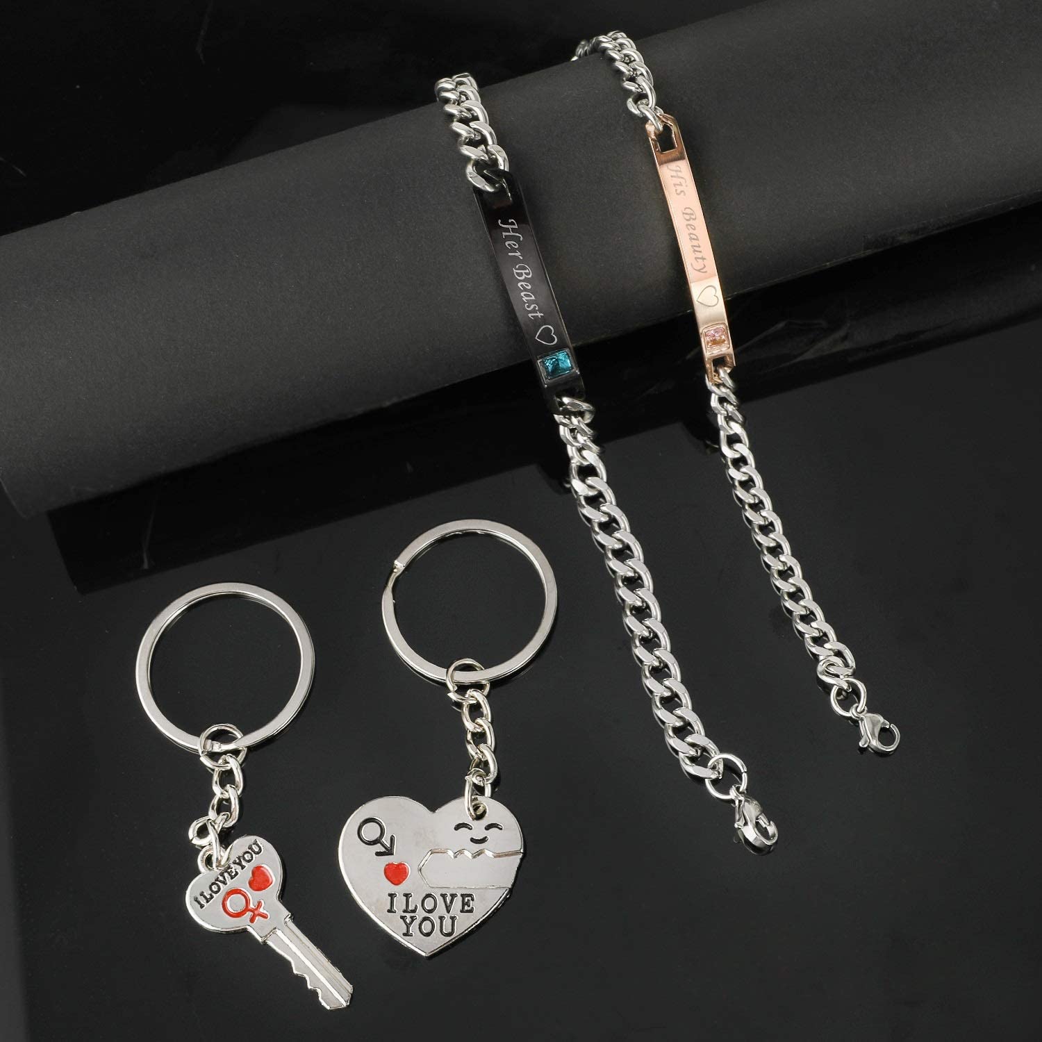 HOWAF Keyring Bracelet Couples Valentines Gifts - Image 4