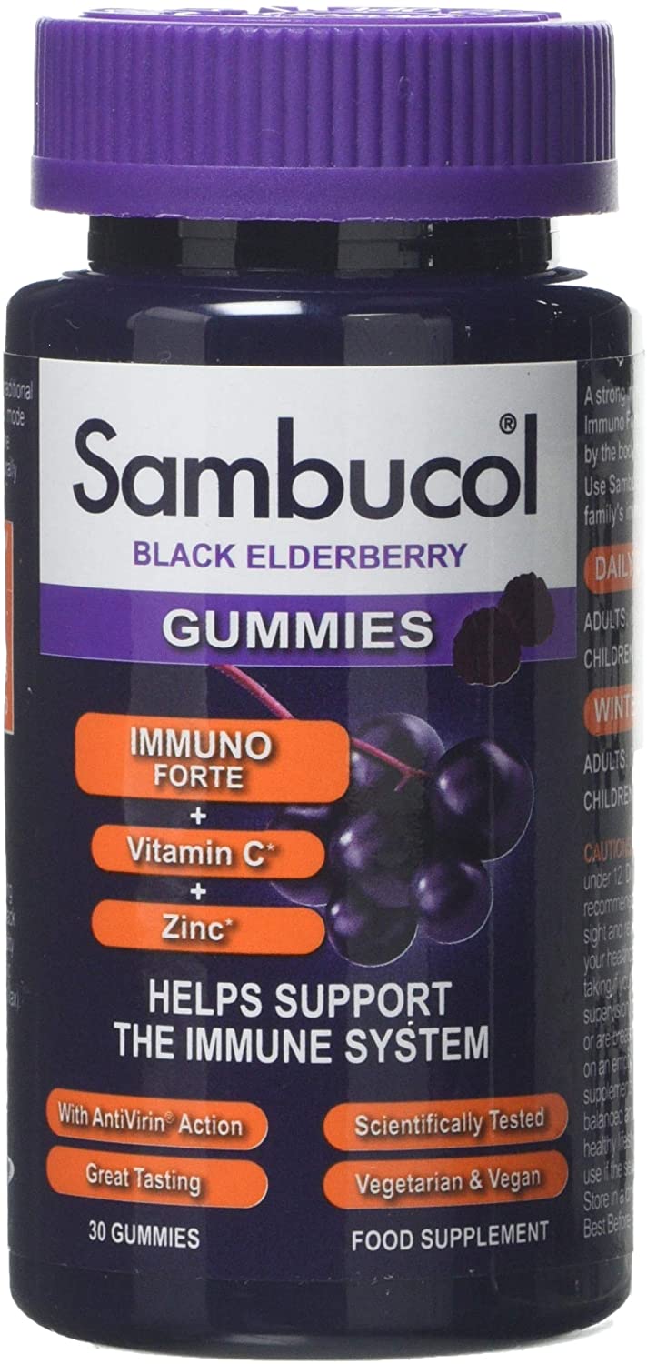 SAMBUCOL IMMUNO FORTE GUMMIES, 30 Count (Pack of 1), Purple