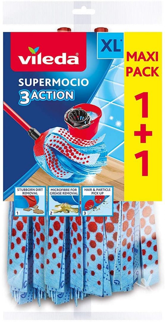 Vileda Supermocio 3Action Xl Refill, Pack of 2
