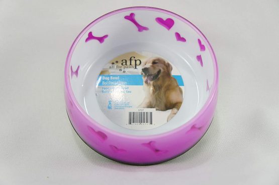 ALL FOR PAWS Lifestyle Dog Love Bowl, Small, Pink, 2.36 kg - Image 2