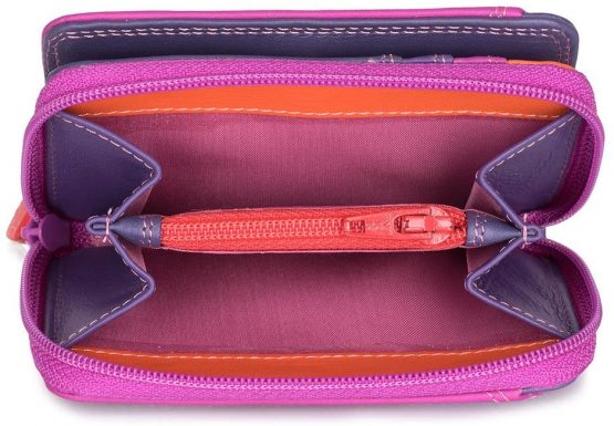 Leather women's Wallet MYWALIT - Small Zip Wallet - 226-75 Sangria - Image 2