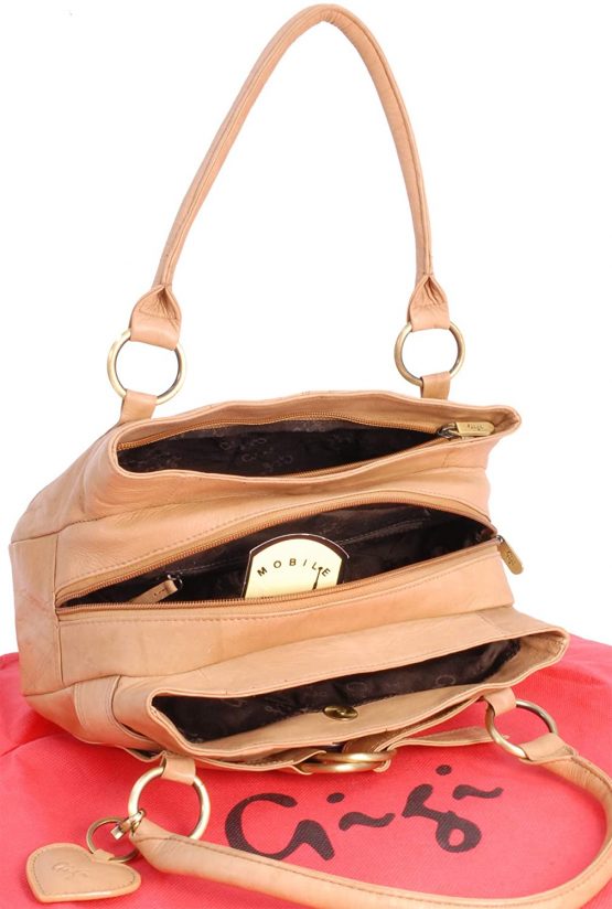 GIGI - Women's Leather Top Handle Handbag/Shoulder Bag - OTHELLO 4466 - Image 4