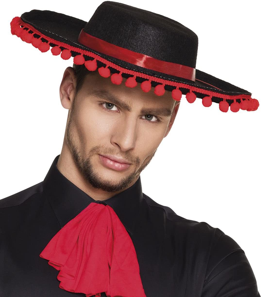 Boland 04263 - Espagnole Hat, Red/Black, Headwear, Flamenco Dancer, Spanish, Costume, Carnival, Theme Party - Image 2