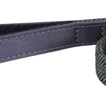 Rosewood Forest herringbone & grey leather dog lead 3/4 * 40", One Size