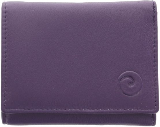Mala Leather Origin Collection Compact Leather Purse with RFID Protection 3273_5 Purple