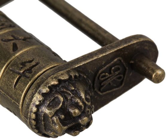 BQLZR Metal Chinese Old Style Vintage Antique Password Lock Padlock for Suitcase and Box - Image 4