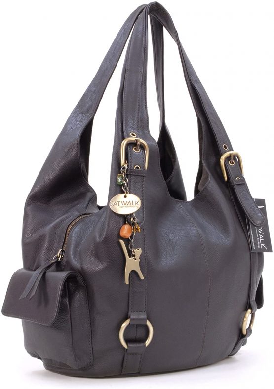 Catwalk Collection Handbags - Women's Large Leather Shoulder Bag - ALEX - Image 4