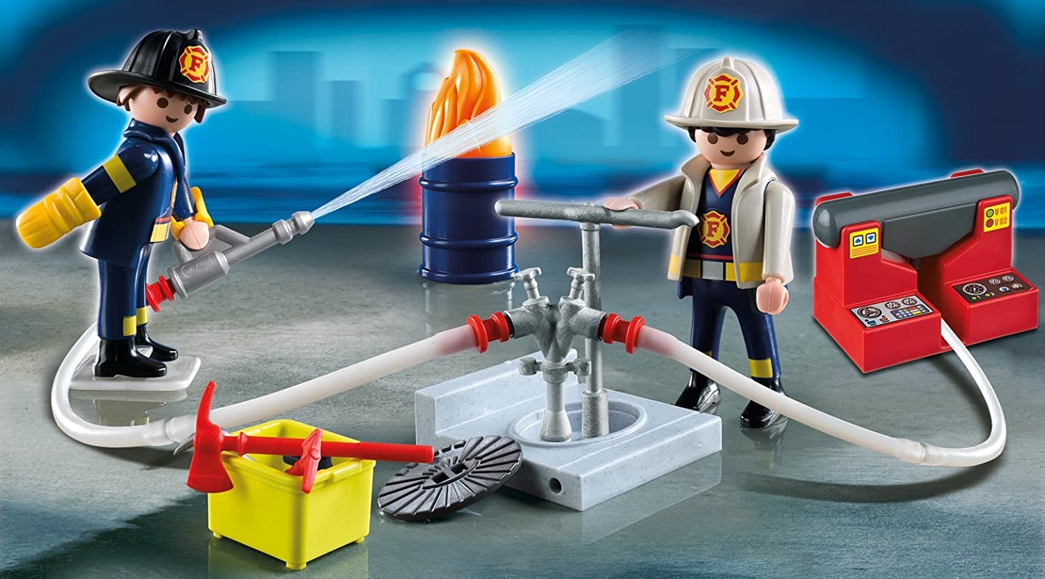 Playmobil 5651 City Action Collectable Large Fire Rescue Carry Case with Functional Water Pump, For Children Ages 4+ - Image 3