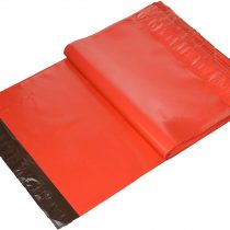 REALPACK 100 x Red Plastic Poly Mailing Bags Envelopes Size 12" x 16" 305mm x 406mm+(40mm Lip)