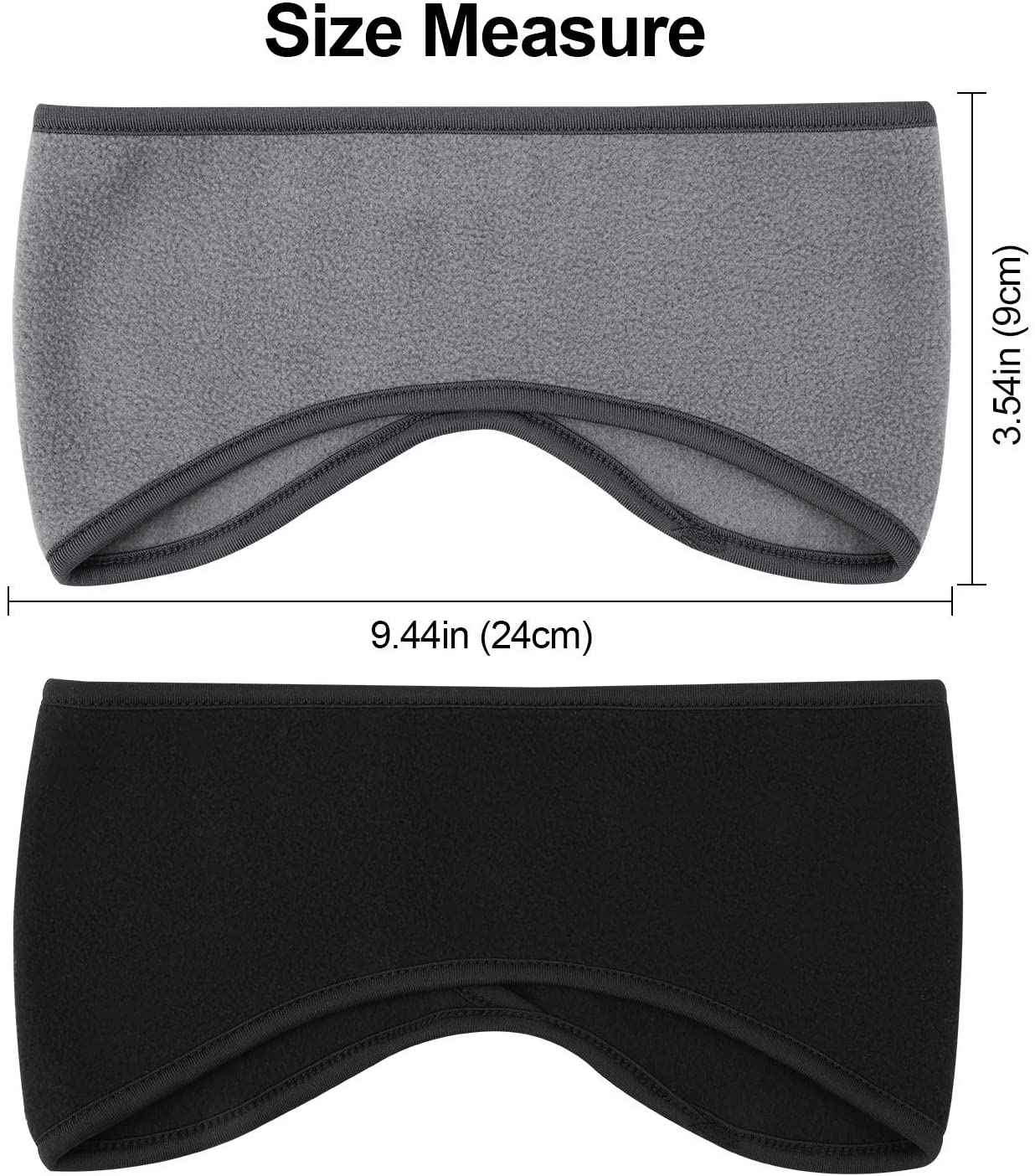 Oumers Fleece Ponytail Headband(2pcs) - Image 4