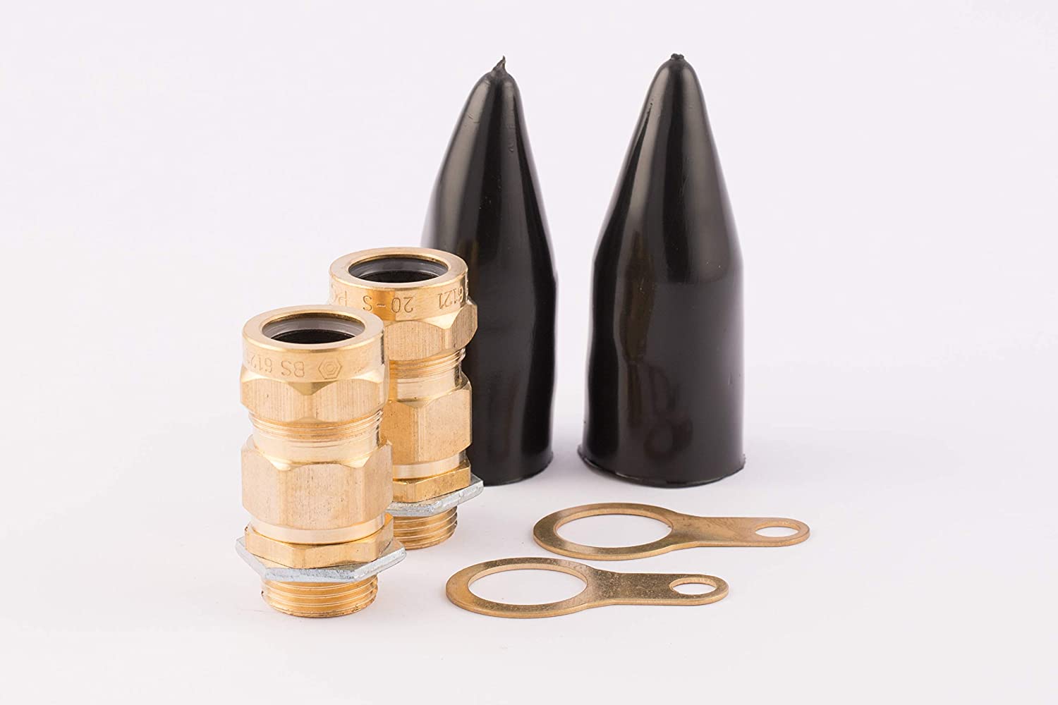 SWA Pack of 2 CW20S PACK-ALT Gland Packs Suitable for Outdoor Use SWA Armoured Cables, Brass Cable Glands