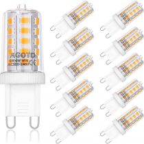 AGOTD 4W G9 LED Bulb, Warm White Not Dimmable, 28W 33W 40W Halogen Light Equiv, 2700K Flicker Free No Strobe LED Light Bulb, 360 Degree Angle, 400 Lumens, Pack of 5