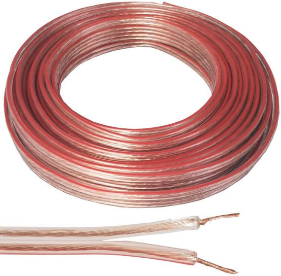 15m Speaker Cable - 0.6mm 19 AWG-Car HiFi Audio Wire Reel CCA Loud Surround Sound - Loops