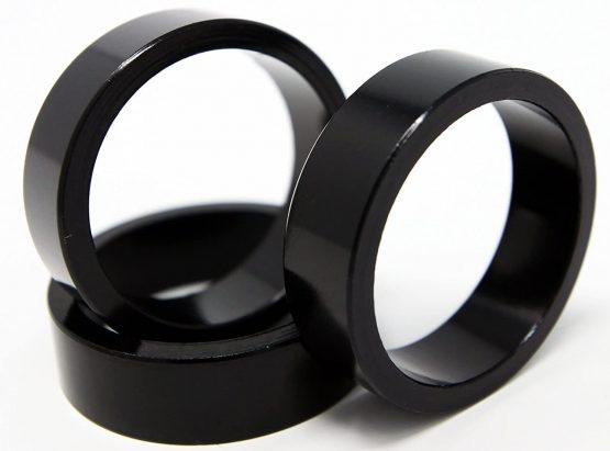CYSKY Bike Headset Spacer 6 Pcs Aluminium MTB Road Bicycle Stem Threadless Headset Spacers Kit for 1 1/8 Inch Stem 2mm 3mm 5mm 10mm x 3(Black) - Image 3