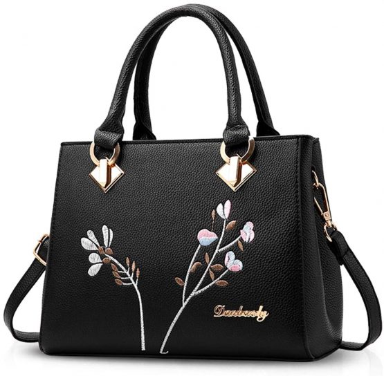 NICOLE&DORIS Retro Women Top Handle Handbags Tote Purse Shoulder Bag Crossbody Bag PU Leather