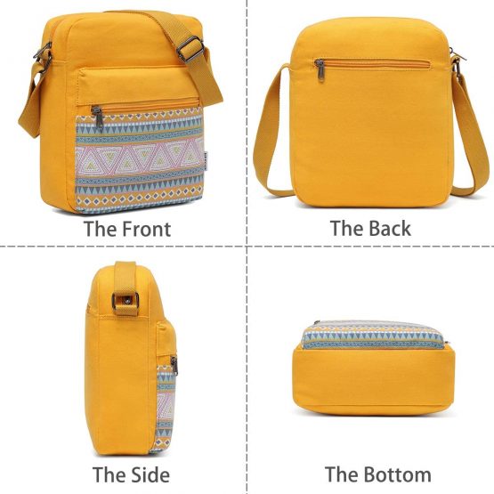 Cross Body Bag, VASCHY Small Canvas Messenger Bag for Women Girls 5.2L Lightweight Shoulder Bag Handbag for Ladies with Inner Water Bottle Pocket - Image 2