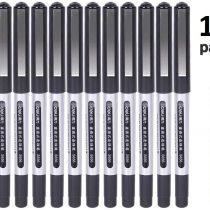 Rollerball Pens, GXR 12 PCS 0.5mm Extra Fine Point Pens, Quick-Drying Ink Rolling Ball Pens, Black Liquid Ink Pen for Office, Home, Company, School-Black…