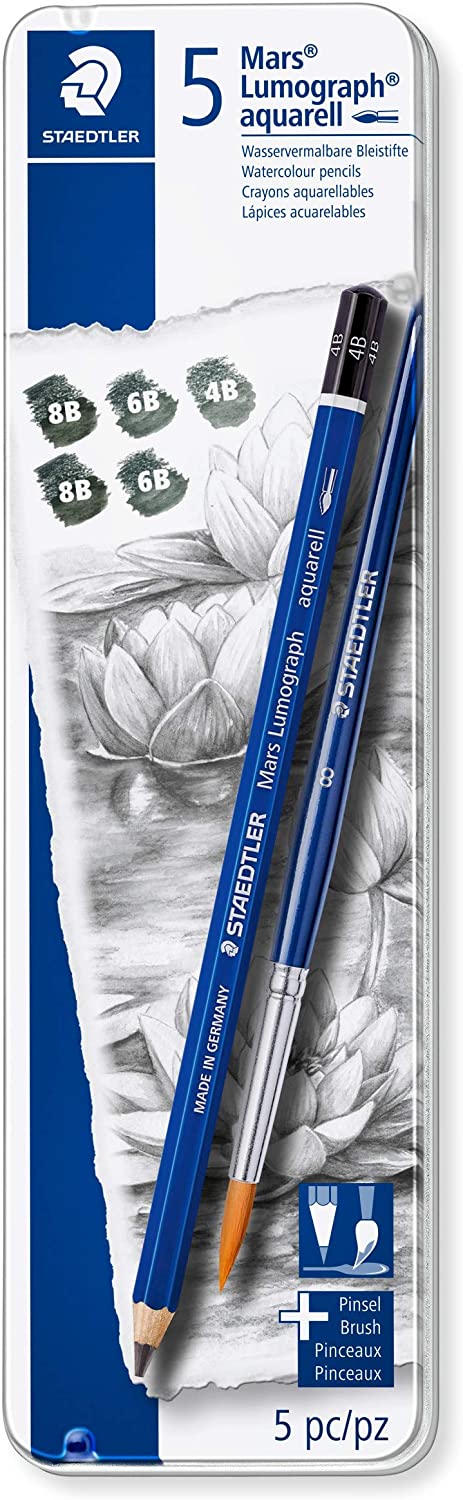 STAEDTLER Hexagonal Pencils Made in Germany Watercolour 6er Sortierung blue, 5 count (Pack of 1)