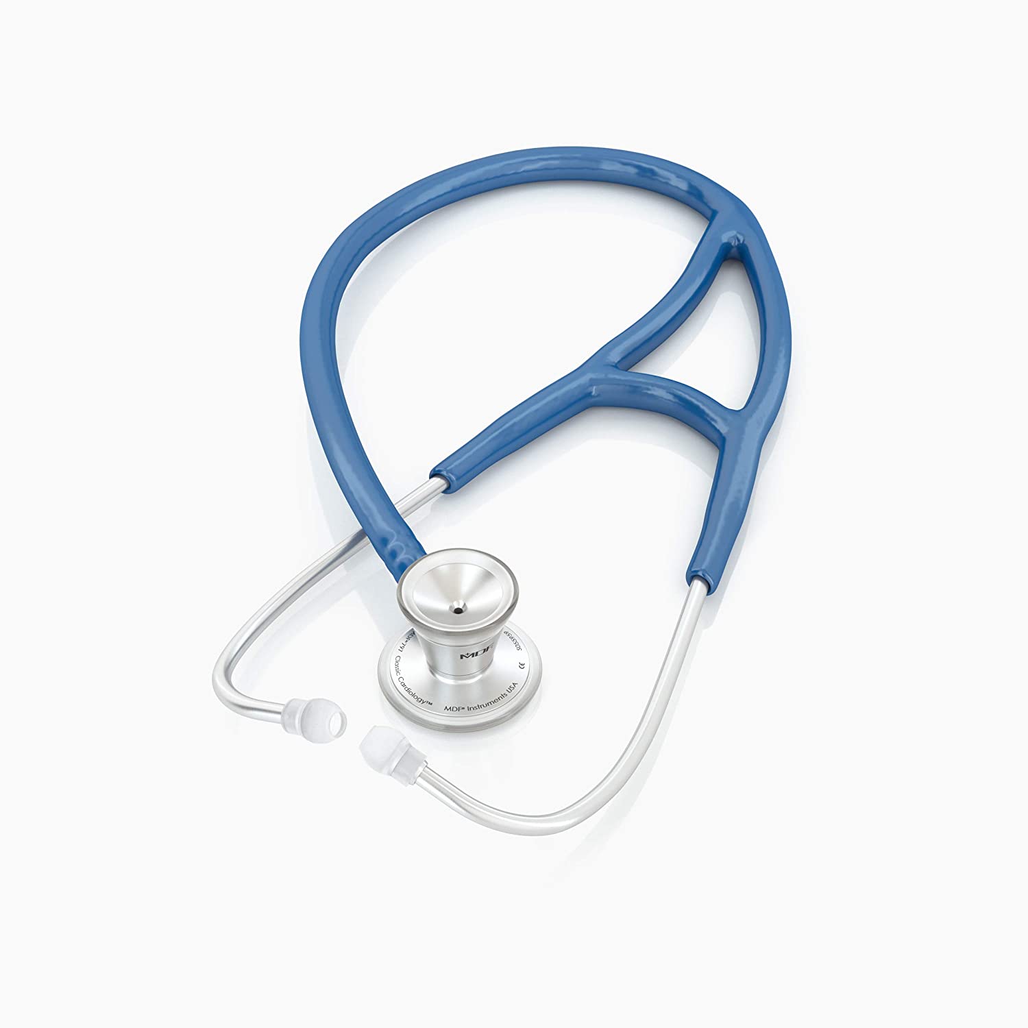 MDF ProCardial Cardiology Stethoscope, Stainless Steel, Adult, Dual Head, Free-Parts-for-Life, Royal Blue Tube - Image 2