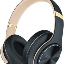 DOQAUS Wireless Bluetooth Headphones Over Ear, 52 Hrs Foldable Headphones with 3 EQ Modes, Hi-Fi Stereo Comfortable Earpads Bluetooth Headsets Wired Mode with Mic for Cellphone PC TV (Shadow Grey)