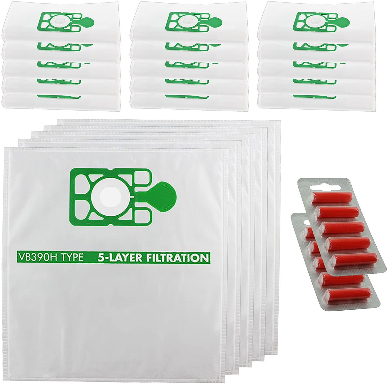 Spares2go Cloth Dust Bags for Numatic Henry Hetty Vacuum Cleaners (Pack of 20 + 10 Fresheners), White